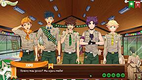 keitaro jerks off in camp shower episode