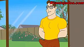 Gay tegneseriehistorie om den sorte mand og gartneren udfolder sig