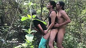 Wild Outdoor Blowjob and Cumshot Deep in the Woods