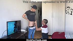 Needy Latino cowboy gets fucked hard for cash by friend