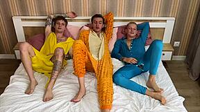 At pajama party, guys went wild with hardcore action