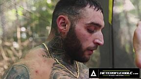 Heteroflexible Buds Skyy Knox & Tony Dangelo Try Anal on Camping