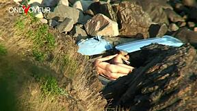 Beach Voyeur Catches Teen Quickie in Secluded Spot! 😏