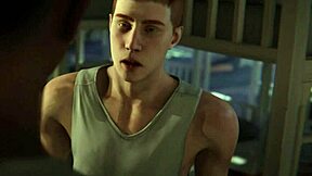 Steamy Army Bathroom Blowjob with Cum Swallowing Animation