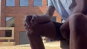 วะ มือเย็ดในมหาวิทยาลัยกลางแจ้ง! ร้อนแรง!