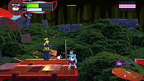 게이 헨타이 게임에서 닌자 갱뱅 광기