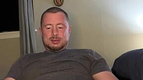 Flexible guy plugs in for hardcore solo masturbation