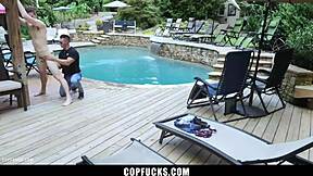 Skinny Burglar Caught and Ass-Pounded by Officer in Office POV