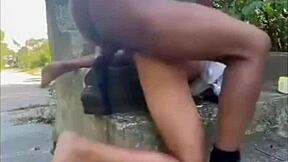 Man, this huge uncut dude drilled me on abandoned house stairs!