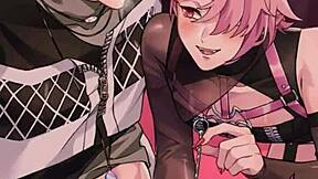 Nu Carnival Eiden si užívá dvojité hentai skupinové zábavy