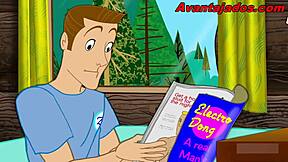 Brazilian Hairy Man in Gay Cartoon Porn