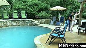 yo, straight boy gets cavity searched by gay cop in garage!