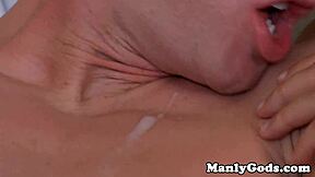 Closeup Gaysex with Two Athletic Studs Kissing and Pounding