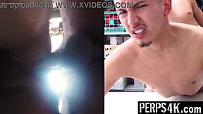 Thief caught, submits to hardcore pounding by two officers