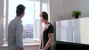 Homosexual Stud Rides Cock in Wild Action