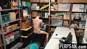 officer catches thief in hardcore blackmail