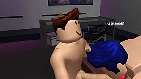 Spændende gay sex i Roblox spil med anal og røv knepning