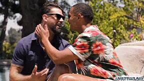 Outdoor interracial threesome with devin trez aj sloan and alpha wolfe