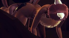 ファーリーヤオイ - キツネが少年にフェラしてからアナル舐め