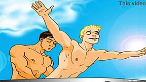 Tog på gay cruise og havde sex animation