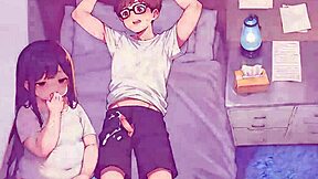 Mladá hentai dívka touží po obrovské ejakulaci z kresleného ptáka ve 3D hře