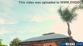 straight guy gets talked into his first bareback blowjob and hunk deepthroat action