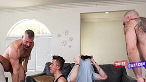 Dads Swap Twinks for Bareback Gangbang Lessons