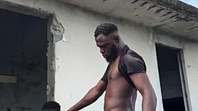 Makanaki stroking slimtease the gay guy with a long dick