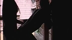 handsome gays anal fuck on the door of contry cabin