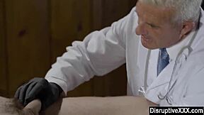 Old doctor collects semen from young homeless guy