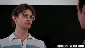 Straight gay porn director has some action with his fan