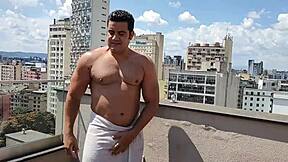 Enjoying summer day sex with Yuri Gaúcho by the pool.