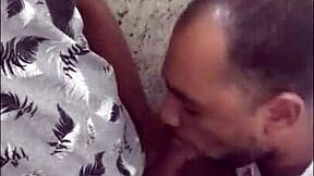 Gay black amateur gets a bathroom blowjob in the supermarket