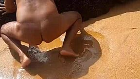 ladysilva's latina gay ass on beach