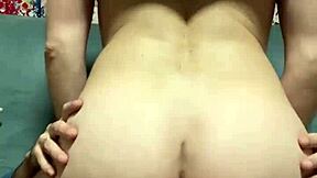 Gay twink gets bareback cock in his ass to cum with a big ass friend