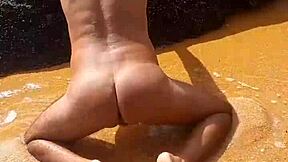 ladysilva's latina gay ass on beach