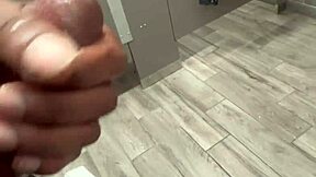 Twink masturbation scene in the bathroom of Home Depot