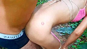 Girl catches me jerking off on beach trail, watches!