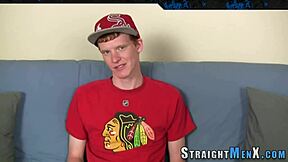 Straight young man pleasuring himself with a big dick in HD video