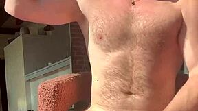 A gay video of a twink with a flexible body and a big muscle mass