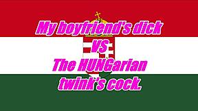 Wow! Boyfriend’s Cock Battles Hungarian Twink’s Monster!
