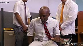 Several black gay men having sex during an HR meeting