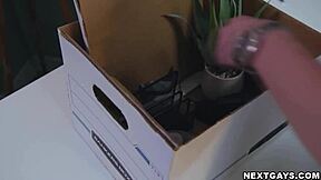 Tony genius and Trevor Harris have raw sex at the office