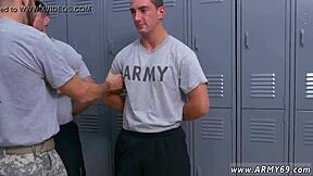 Soldiers getting sucked in extra gay military training vids!
