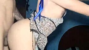 Beautiful shemale in hot action in a twink and shemale fuckfest