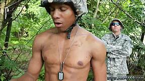 Straight army men try out gay sex in the jungle