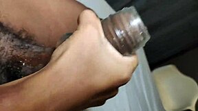 Beautiful brunette gets covered in cum after fucking big black cock