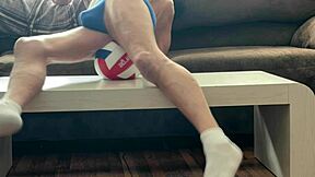 Muscle compression and myofascial unwinding with volleyball