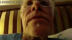 Grandfather’s self-pleasure with cum