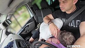 Eastboys taxi 03: Twink gets his ass fucked by a big cock
